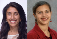side by side images of two BIPOC women smiling